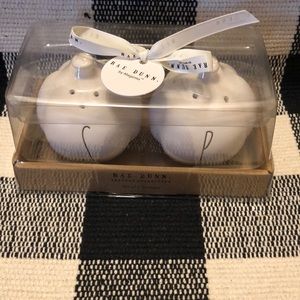 NWT Rae Dunn white pumpkin salt and pepper shakers